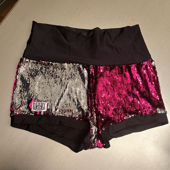Derby Kiss sequins high waisted booty shorts XL - Picture 7 of 8